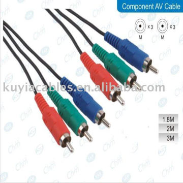 NOUVEAU 3 RCA COMPONENT VIDEO AV CABLE 3RCA À 3RCA POUR LE LECTEUR DVD 1.5M 5FT